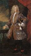 unknow artist Portrait of a nobleman,full-length,standing on a balcony oil painting reproduction